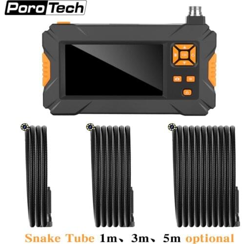 4.3 inch 8LED 8mm Endoscope 1080P Inspection Camera Borescope 18650 Battery Industrial Snake Hard Handheld Endoscope