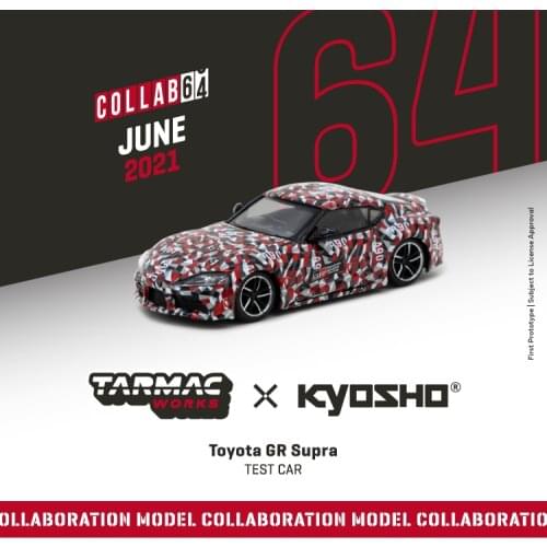 Kyosho x TarmacWorks1:64 Toyota GR Supra Diecast Collection of Simulation Alloy Car Model Children Toys