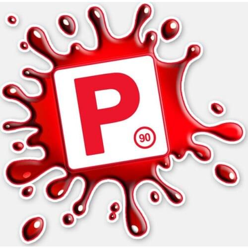 Personality 12.2CM*12CM Funny SPLASH P Warning Window Motorcycle Decal Car Sticker