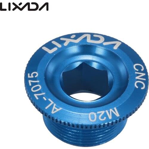 Lixada 1pc M18/M20 Bike Crank Arm Fixing Bolt Bicycle MTB Mountain Bike Crank Bolt Hollow Fixing Crank Arm Bolt Cap Screw