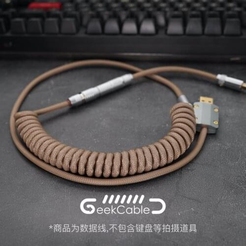 GeekCable Handmade Customized Mechanical Keyboard Data Cable For GMK Theme SP Keycaps Matrix 1.2og Theme Sand Color