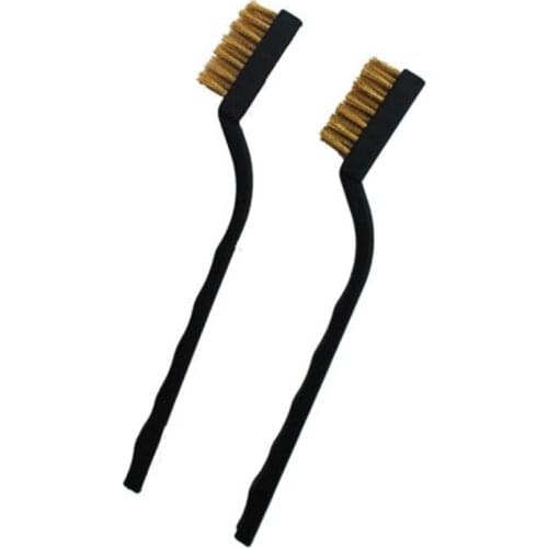 6 Pieces Brass Wire Brush Set For Cleaning Welding Slag And Rust Paint Remove Metal Scrubbing Polishing Burring Brush