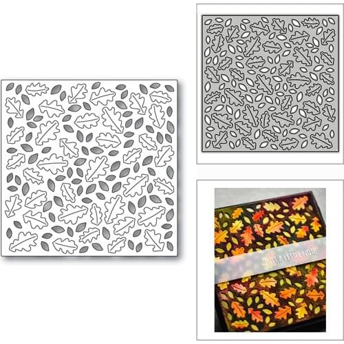New Leaves Square Template Frame 2020 Metal Cutting Dies for DIY Scrapbooking and Card Making Decor Embossing Craft No Stamps