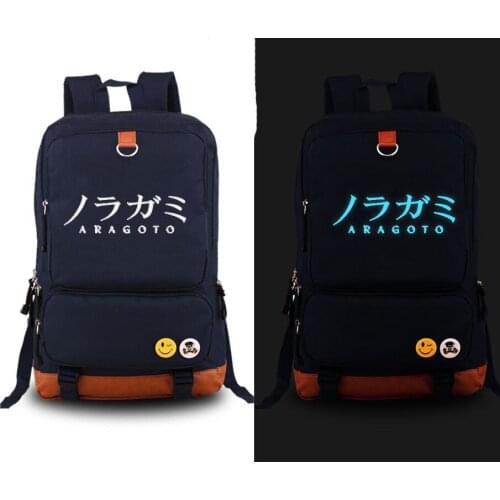 New Japan Anime Noragami ARAGOTO YATO Luminous Cosplay Backpack Cartoon Canvas Student Schoolbag Unisex Travel Bag