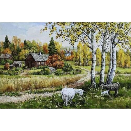 Landscape farm 5D DIY Diamond Painting Full Square picture of Rhinestones Diamond Embroidery rustic style Home Decor gift FG1259