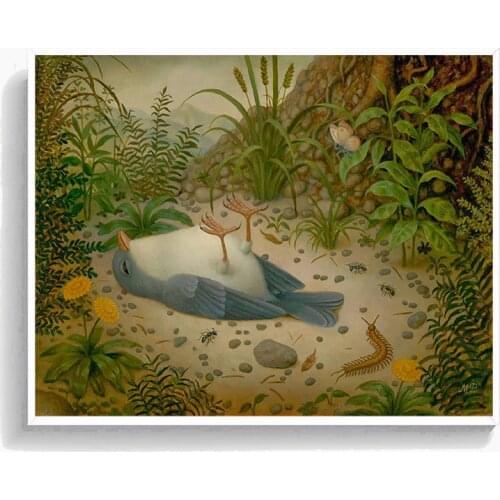 The Death Bird By Mark Ryden Poster Print Wall Canvas Painting Landscape Picture Home Watercolor Image Movie Pop Art Photos
