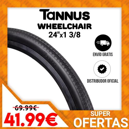 Tyre 24 ″ x1 3/8 Tannus Wheelchair cover 100% non-puncture Solid Air for maintenance-free Wheelchair