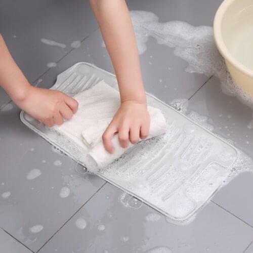 Silicone Washboard Convenient Folding Storage Household Soft Laundry Non-slip Bathroom Cleaning Accessories