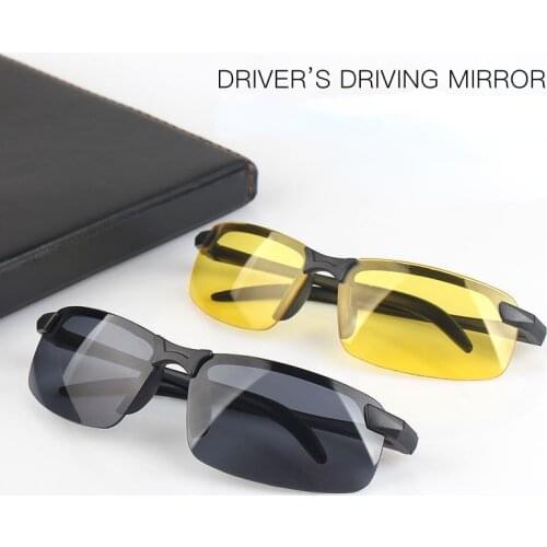 Anti-UV Night Vision Sunglasses Day Night Driving Glasses Sunglasses for Men Polarized Fashion Outside Adult Eyewear