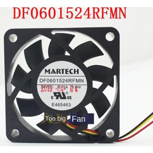 For MarTech New 06015 6CM DF0601524RFMN 24V 0.15A Speed cooling Fan