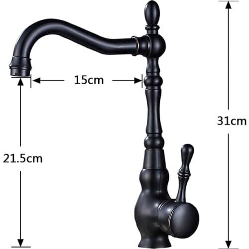 Vidric Bronze Black Basin Faucet Single Handle Mixer Tap Hot Cold Water Kitchen Mixer 360 Rotation Bathroom Faucet torneiras