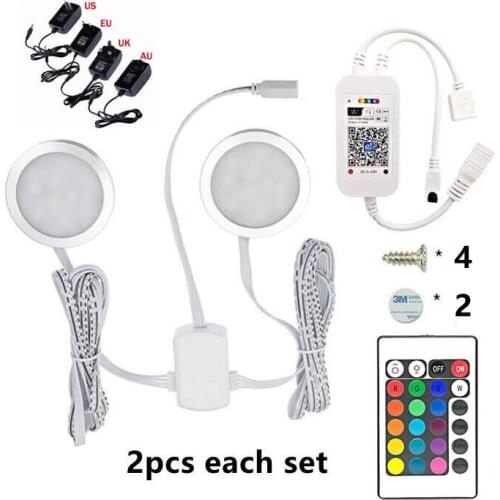 Wifi remote control RGB LED Under Cabinet Lighting Dimming Kitchen Counter Furniture Lighting Kit