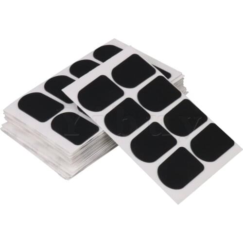 Yibuy 200pcs Black Trapezoid Musical Instrument Type 2 Mouthpiece Pads 0.8mm