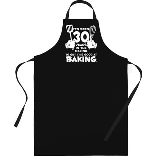 Funny chef Baker friend Husband wife Mothers Fathers day 30th 30 years old thirty Birthday Anniversary Gift present Apron