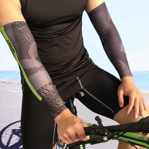 1PCS Men Sport Cycling Running Bicycle UV Sun Protection Cuff Cover Protective Arm Sleeve Bike Arm Sleeve Elbow Brace