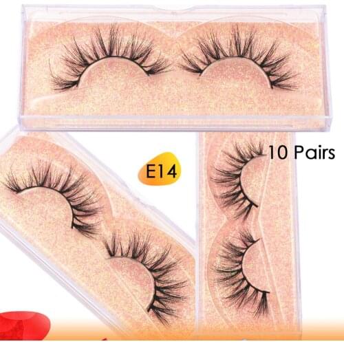 10 pairs Lashes Natural Long Mink Eyelashes Cruelty free Full Strip Lashes Wholesale False Lashes Makeup Mink Lashes faux cils