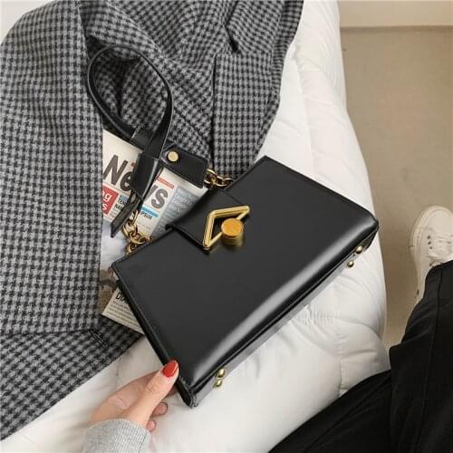 אופנה שרשרת בגט כתף שקיות לנשים טרפז ייחודי עיצוב מוצק צבע באיכות גבוהה עור מפוצל גבירותיי יד שקיות 2021