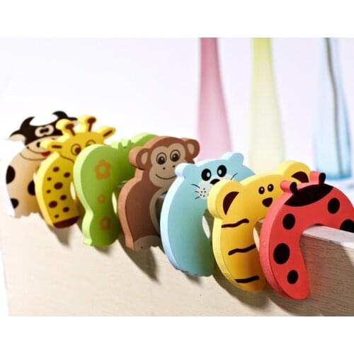 3Pcs/Set Lock Jammers Door Stopper Cute Cartoon Animal Kid Finger Protector Home Improvement Pinch Guard Baby Safety