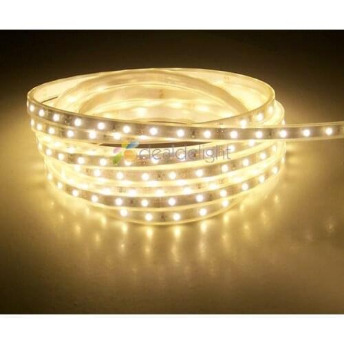 5M 5050 SMD 60LED/M 300LEDs IP66 Silicone Tube Waterproof Warm White Color Flexible LED Strip free shipping