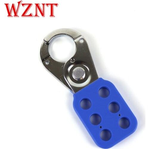 Free shipping 25mm Blue 6 hole Vinyl Coated Safety Lock out Tag out Hasp