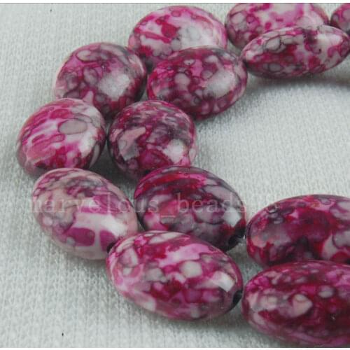 Free Shipping Beautiful Jewelry 13x18mm Multicolor Ocean Jaspe Oval Women Men Spacers Loose Beads 15.5" G5023