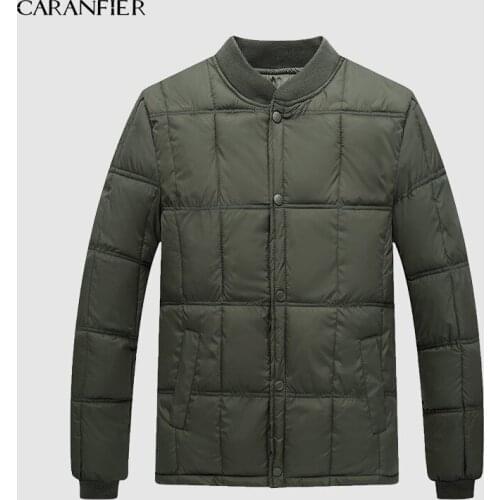 CARANFIER 3PCS Parkas Cotton Liner Jacket Coat Winter Parkas Men Casual Parkas Mens Coat Outerwear Mens New Brand Clothing M-3XL