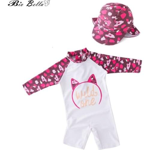 Children Girls Swimwear Kids Baby Girl Boy Swimming Surfing Sunscreen Swimsuit Cartoon Child Girls Boys 2Pcs Swimsuit Suit