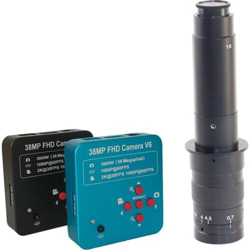130X 180X 300X C-Mount Lens CMOS 1080P 2K 38MP HDMI Electronic USB Digital Microscope Camera Magnifier PCB Cellphone Repair