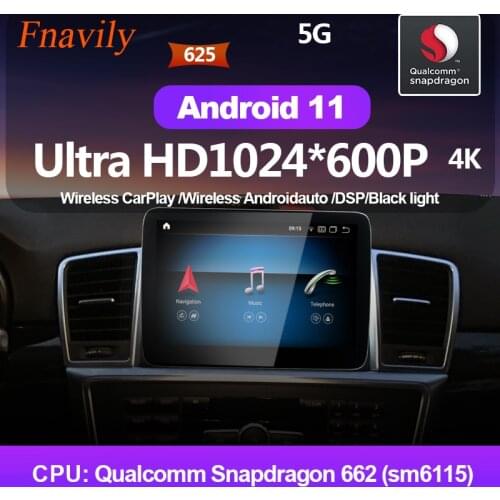 Fnavily Android 11 Car Radio For Mercedes Benz ML W166/GL X166 ML320 ML350 ML400 ML500 NTG 4.5 Autoradio Dvd navigation GPS 8.4"