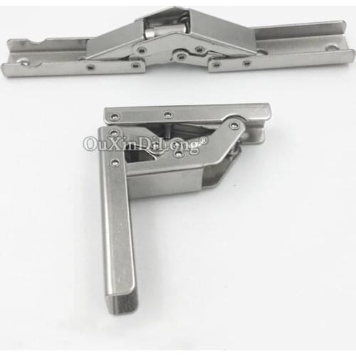 HOT 4PCS 90 Degree Folding Hinges Brackets Conversion 180 Degree Table Support Concealed Flap Hinge Furniture Connectors
