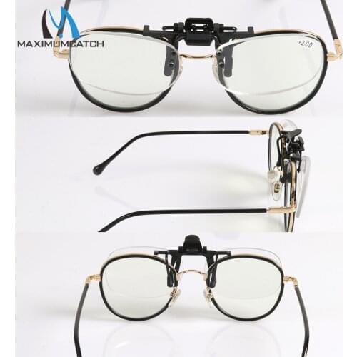 Maximumcatch Clip Presbyopic Square Glasses Rimless Portable Cilp on Reading Glasses +1.5 +2.0 +2.5