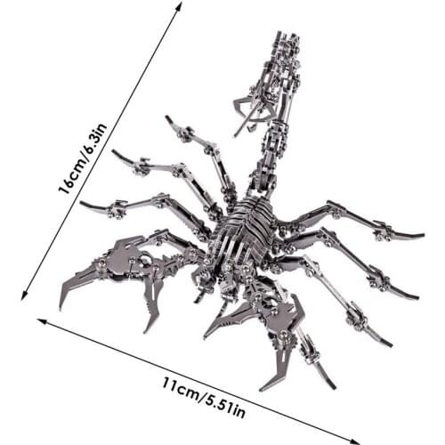 3D Metal Puzzle Scorpion King DIY Metal Puzzle Game Assembly Model Kit Childrens Toys Gift Assembly Ornaments Scorpion
