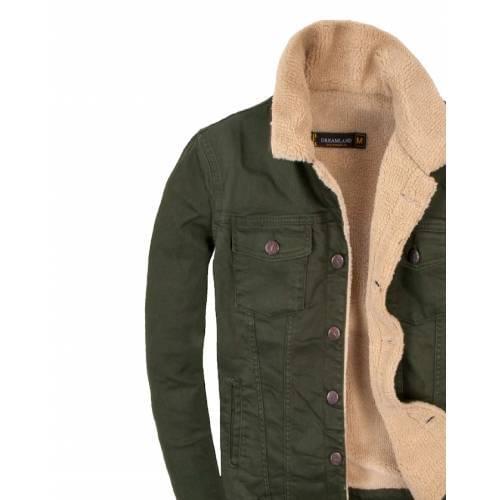 MEN 'S FURRY JEANS COATS HAKİ INSIDE FURRY Black Green Light Khaki Dark Blue Mink Blue Outdoor ONE SIZE BÜYÜĞÜ ALIRSANIZ BREATHABLE