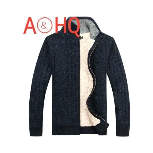 Men sweaters Long Sleeve Sweatercoat Casual cardigan thick knitting sweater outerwear coat winter for mans