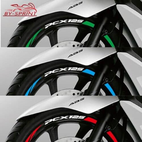 Motorcycle Logo Rim Stickers For PCX125 pcx 125 2018-2019 Wheel Film Border Reflective Waterproof Decals Sticker PCX 125