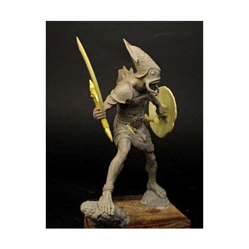New Unassembled 1/24 ancient warrior stand with sword Resin Figure Unpainted Model Kit