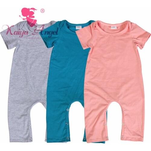 Kaiya Angel New Fashion Toddler Kids Boy Romper Short Sleeve Spring Girl Beach Cotton Baby Clothes Factory Wholesale