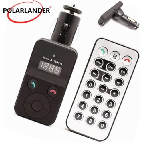 New Bluetooth Handsfree CarKit Bluetooth FM Transmitter MP3 Player Car Kit Charger For Smart Phone