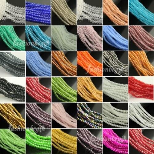 Faceted 4mm 150pcs/lot Cuts Faceted crystal glass beads diy jewelry Spacer Czech crystal Loose Beads U-pick colors color