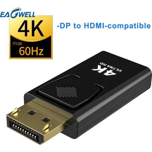 Male To Female Cable Converter DP To HDMI-compatible Max 4K 60Hz Displayport Adapter For Laptop Computer PC HDTV Projector