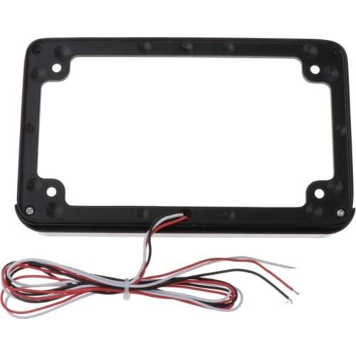 MOTORCYCLE NUMBER LICENSE FRAME PLATE BRACKET HOLDER WITH LED LIGHT
