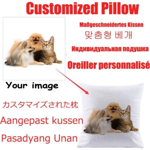 Diy Customized your picture Pillow short plush For Home Sofa Decorative diy Cushion for Sofa Decor diy Cushion Christmas gifts