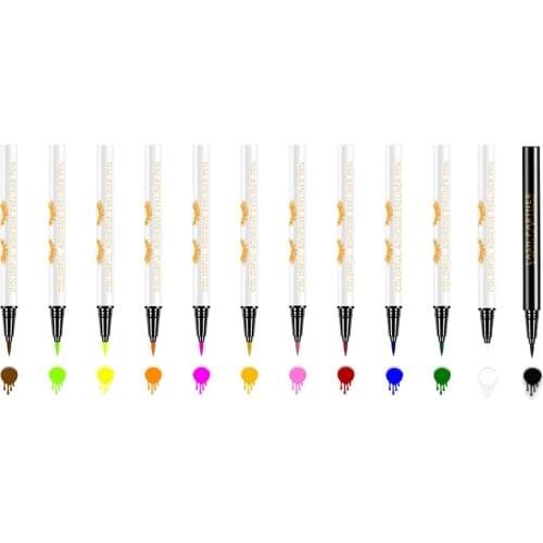 Colorful Flicker Magic Self-Adhesive Black / Clear Eyeliner Strong Bonding No Glue Magnets Free Waterproof