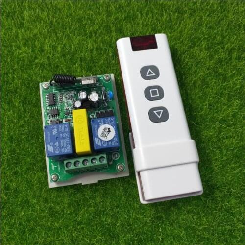 433mhz AC 220 V 2 CH RF Wireless Remote Control switch for tubular motor garage door /Projectors/Rolling doors/shutters 100m