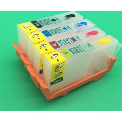 4PCS For HP685 Empty Refillable Cartridge With Permanent Chip For HP Deskjet Ink Advantage 3525 4615 4625 5525 6525 Printer