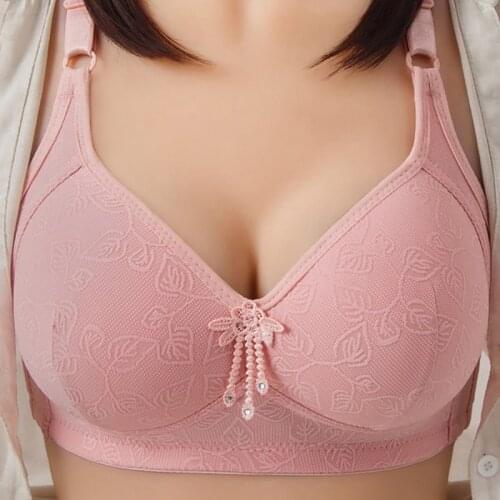 Luxury Big Size Bras Women Underwear Wire free Soft B C Cup For Big Breast Ladies Cotton Thin Cup Lingerie Bras