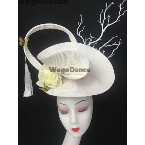 Luxury Design Big Forest Flower Hairband Vintage Ladies Costume Show Party Leaves Plant Branches Headband Headdress