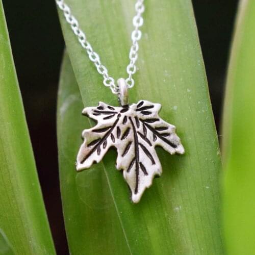 SanLan 1pcs Leaf Necklace Gift for Nature Lover, Womens Jewelry, Gift for Her