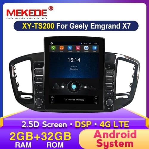 MEKEDE 4G LTE 2.5D Screen Tesla Style Android Head Unit for Geely Emgrand X7 Multimedia Video Player Car Stereo Auto Radio WIFI