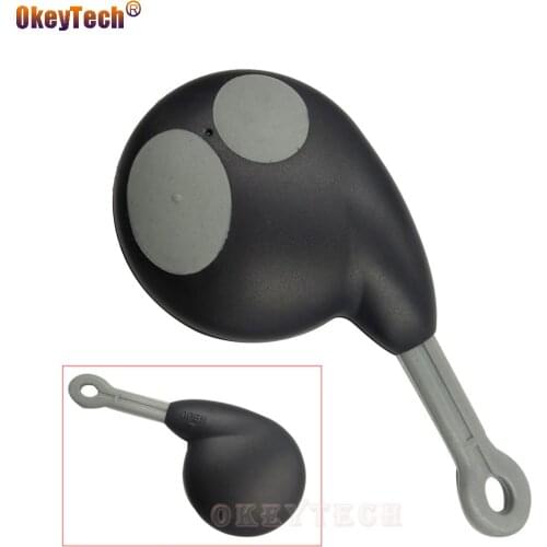 OkeyTech 2 Button Replacement Smart Remote Key Keyless Case Cover Holder Fob For Honda Cobra Alarm 7777 for Toyota no Battery